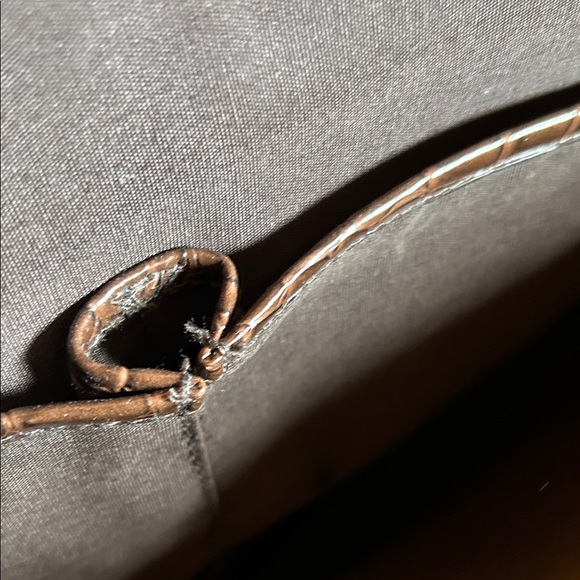 Coldwater Creek Dark Brown  Croc-Embossed Tote - Picture 14 of 15